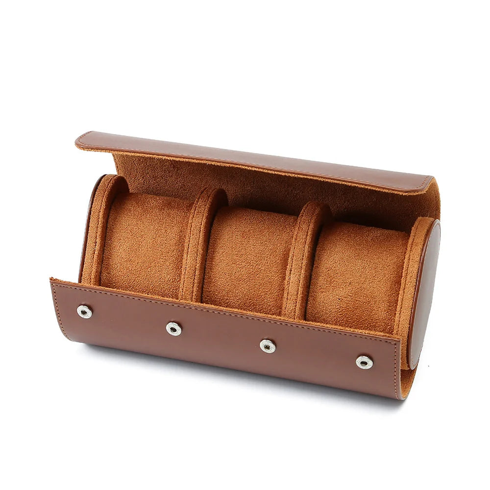 1/2/3-Slot Watch Roll Travel Case