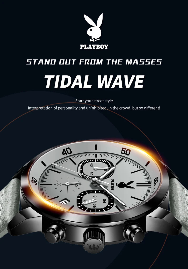 PLAYBOY Watch. High end wristwatch for active lifestyle