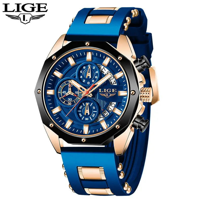 LIGE Fashion sport watch for men