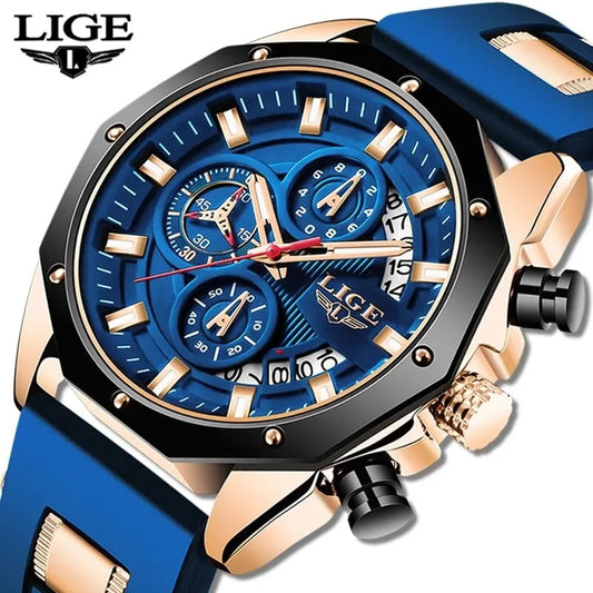 LIGE Fashion sport watch for men