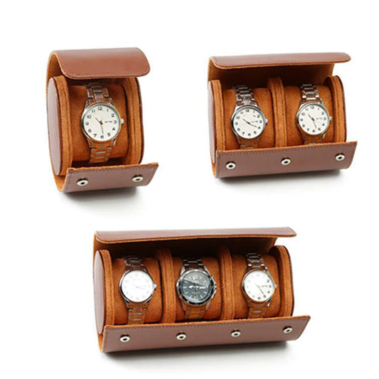 1/2/3-Slot Watch Roll Travel Case