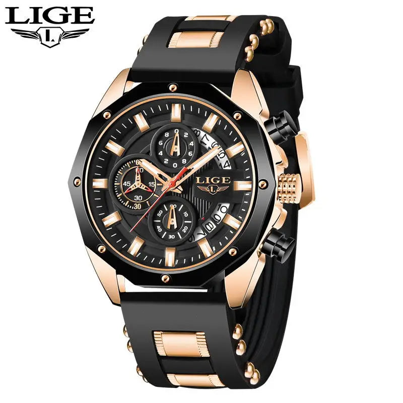 LIGE Fashion sport watch for men