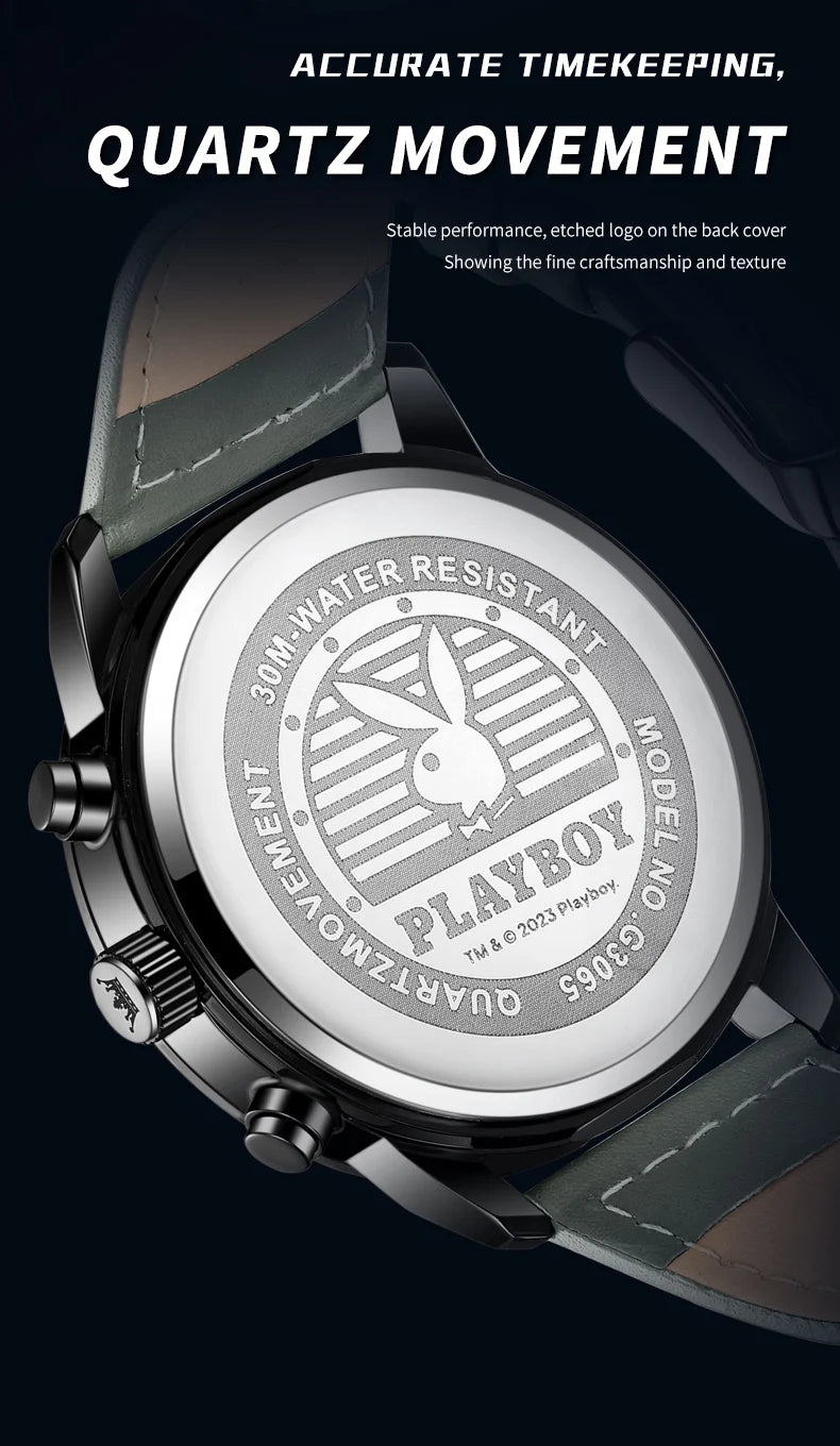 PLAYBOY Watch. High end wristwatch for active lifestyle