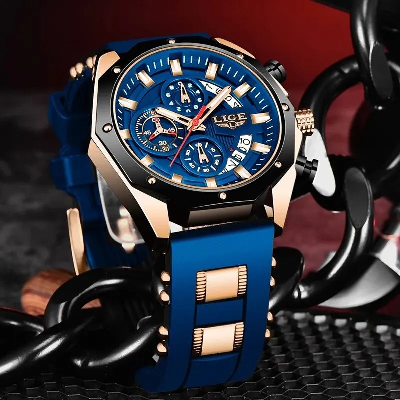 LIGE Fashion sport watch for men